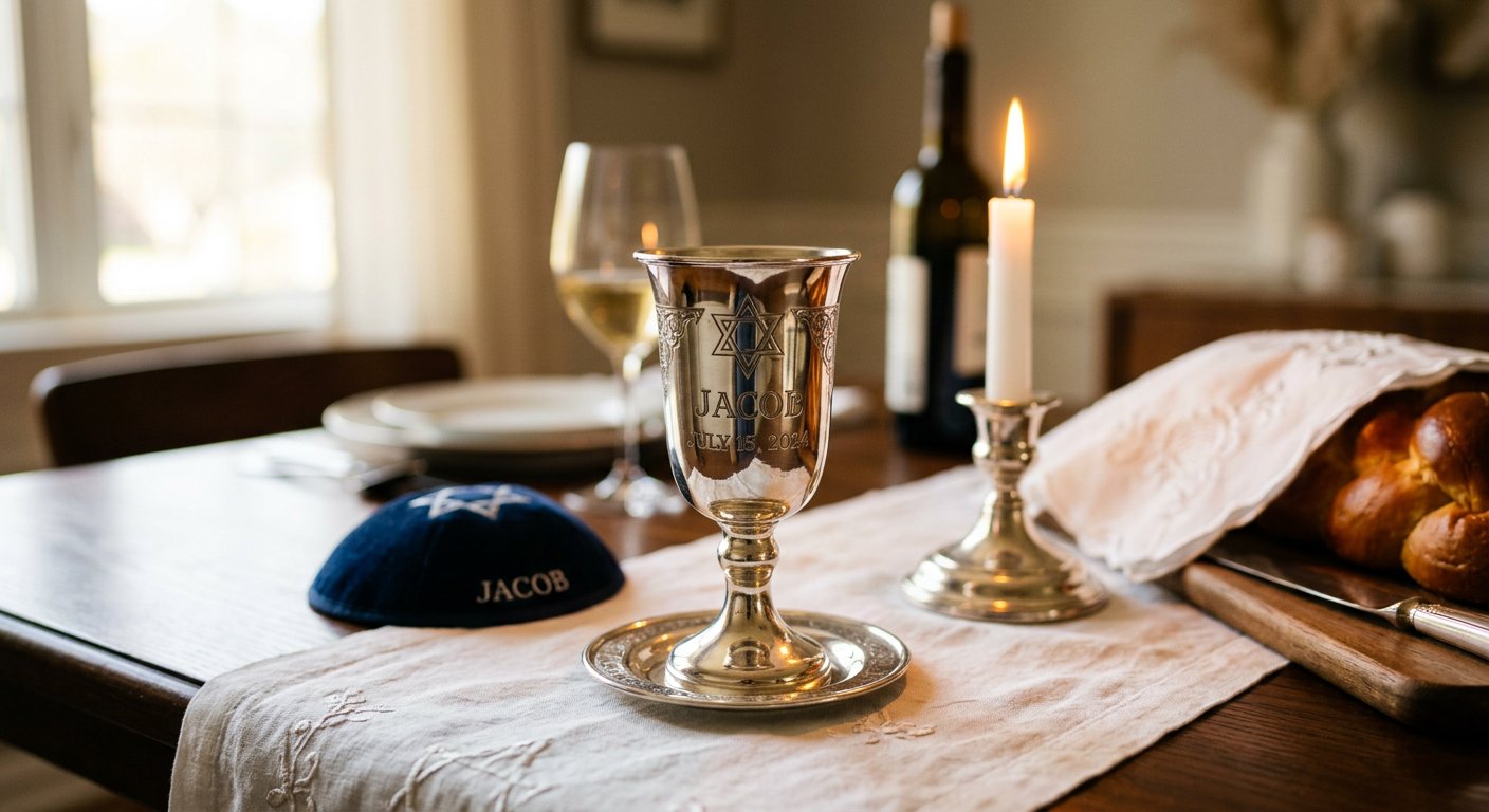 Engraved Kiddush Cup - engraving example