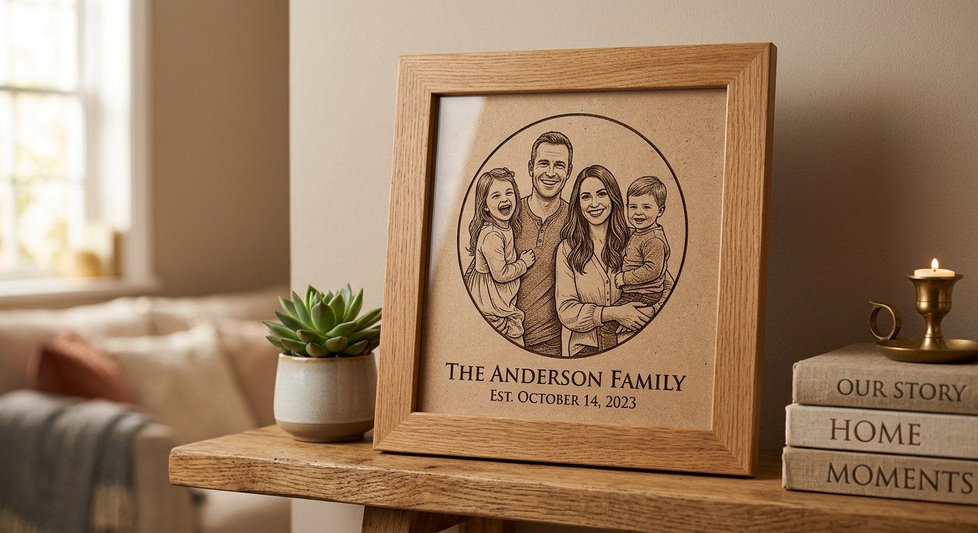 Framed Photo of the Night - engraving example