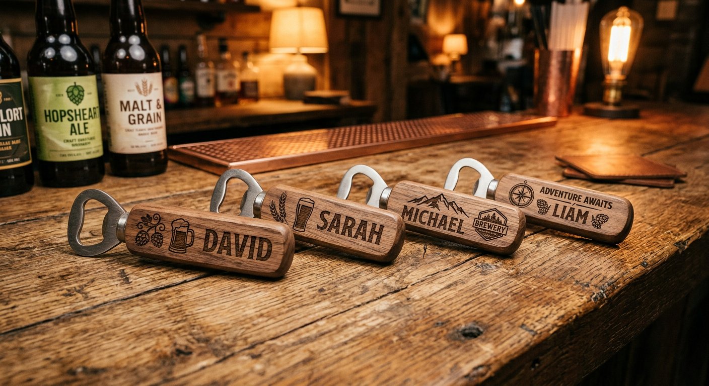 Engraved Bottle Openers - engraving example
