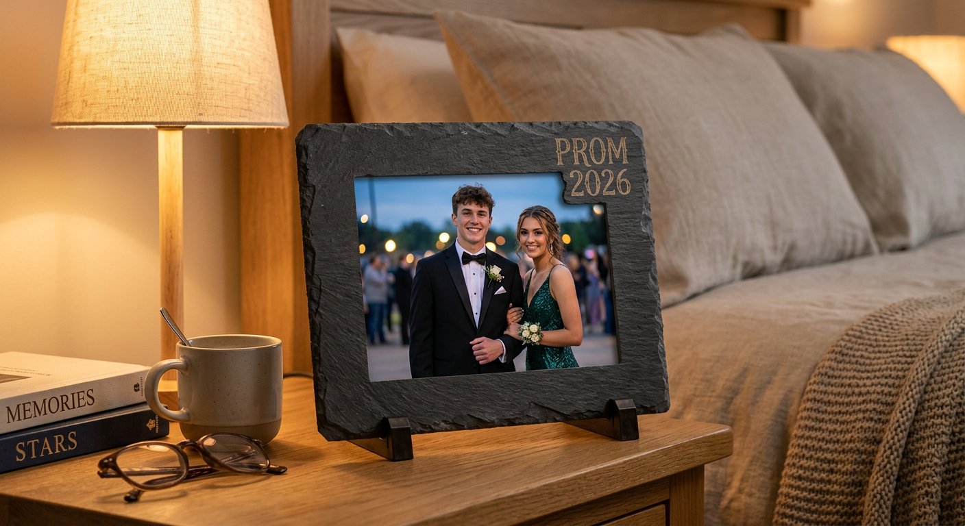Engraved Slate Frame - engraving example